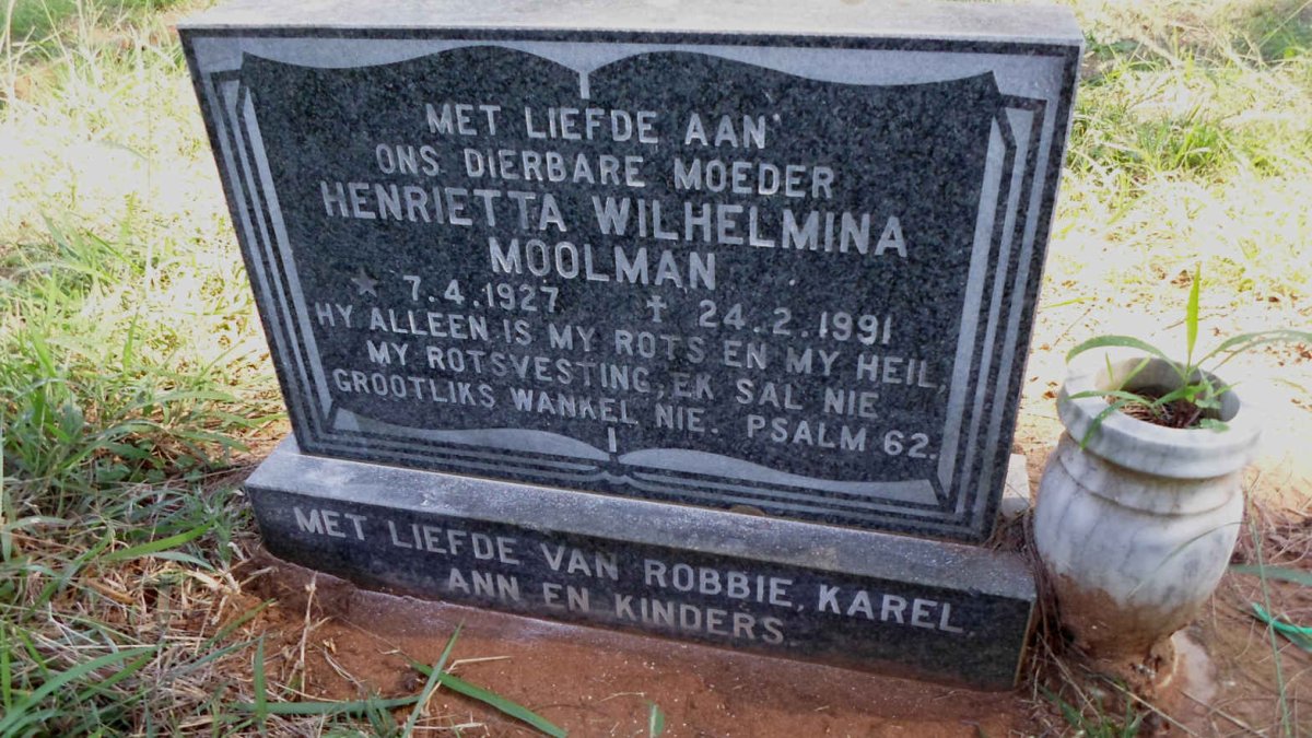 MOOLMAN Henrietta Wilhelmina 1927-1991