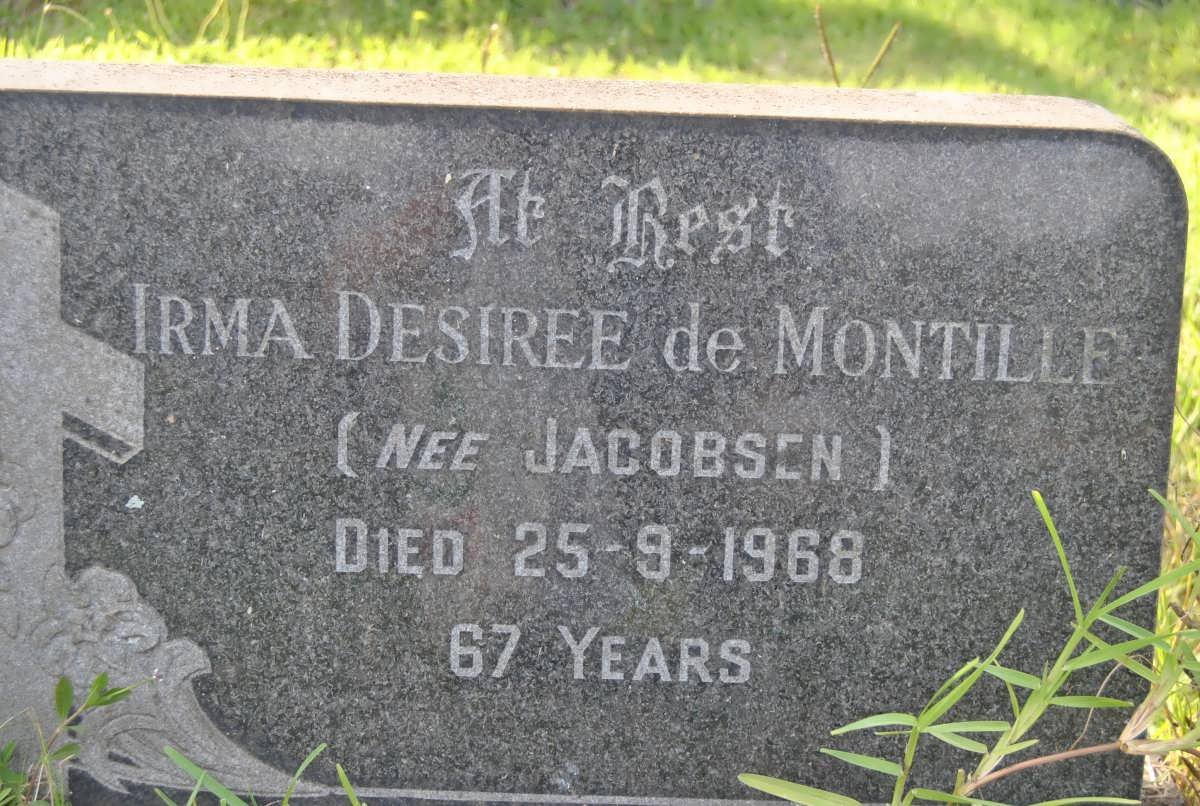 MONTILLE Irma Desiree, de nee JACOBSEN -1968