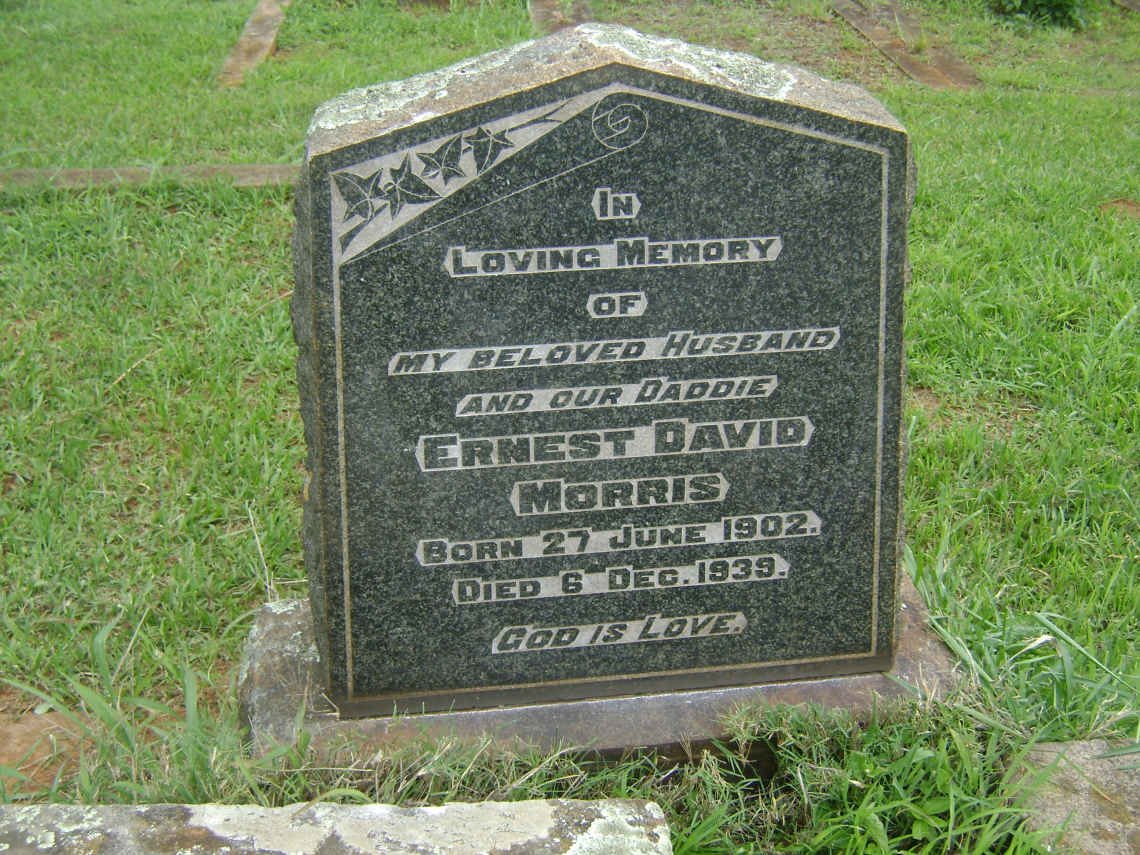 MORRIS Ernest David 1902-1939
