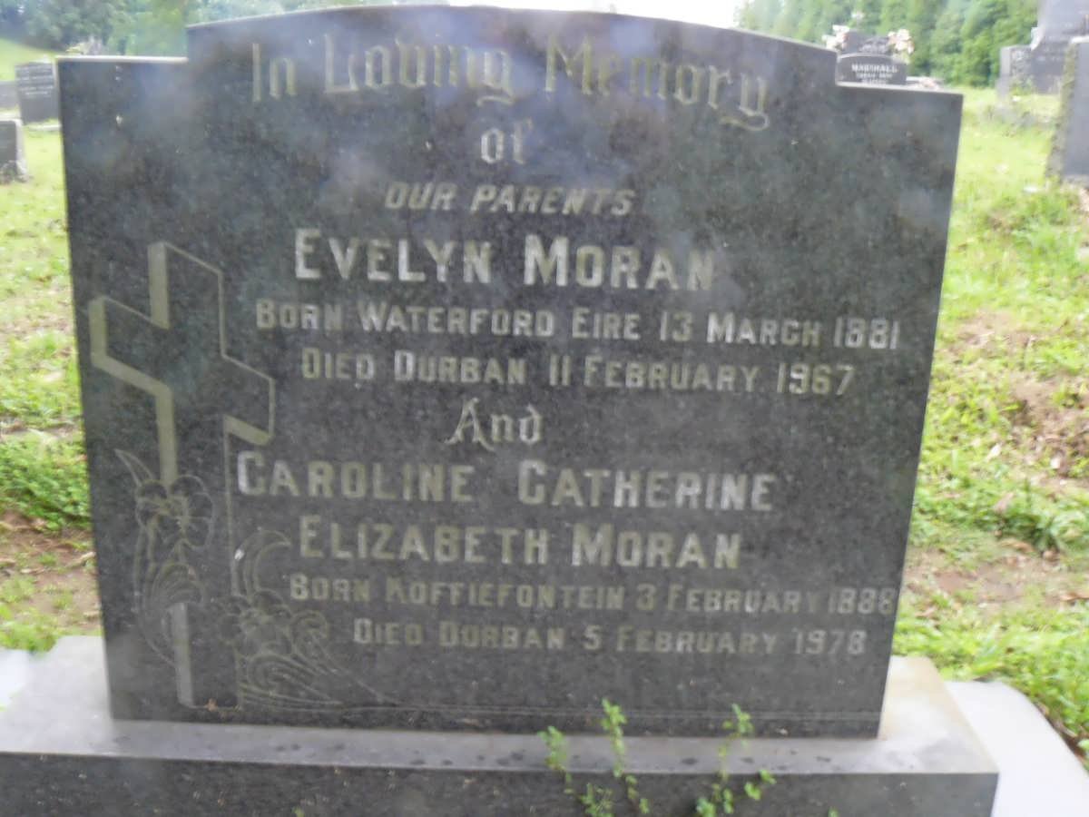 MORAN Evelyn 1881-1967 &amp; Caroline Catherine Elizabeth 1888-1978