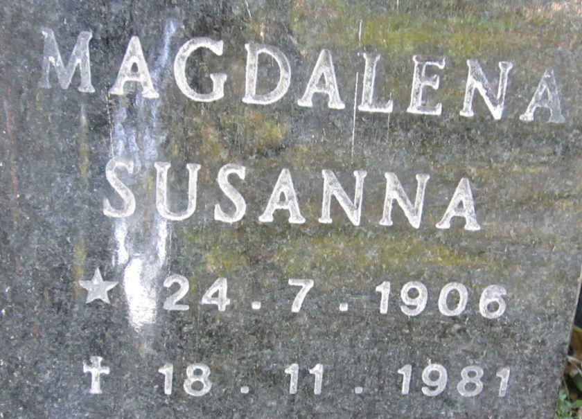 MOSTERT Magdalena Susanna 1906-1981