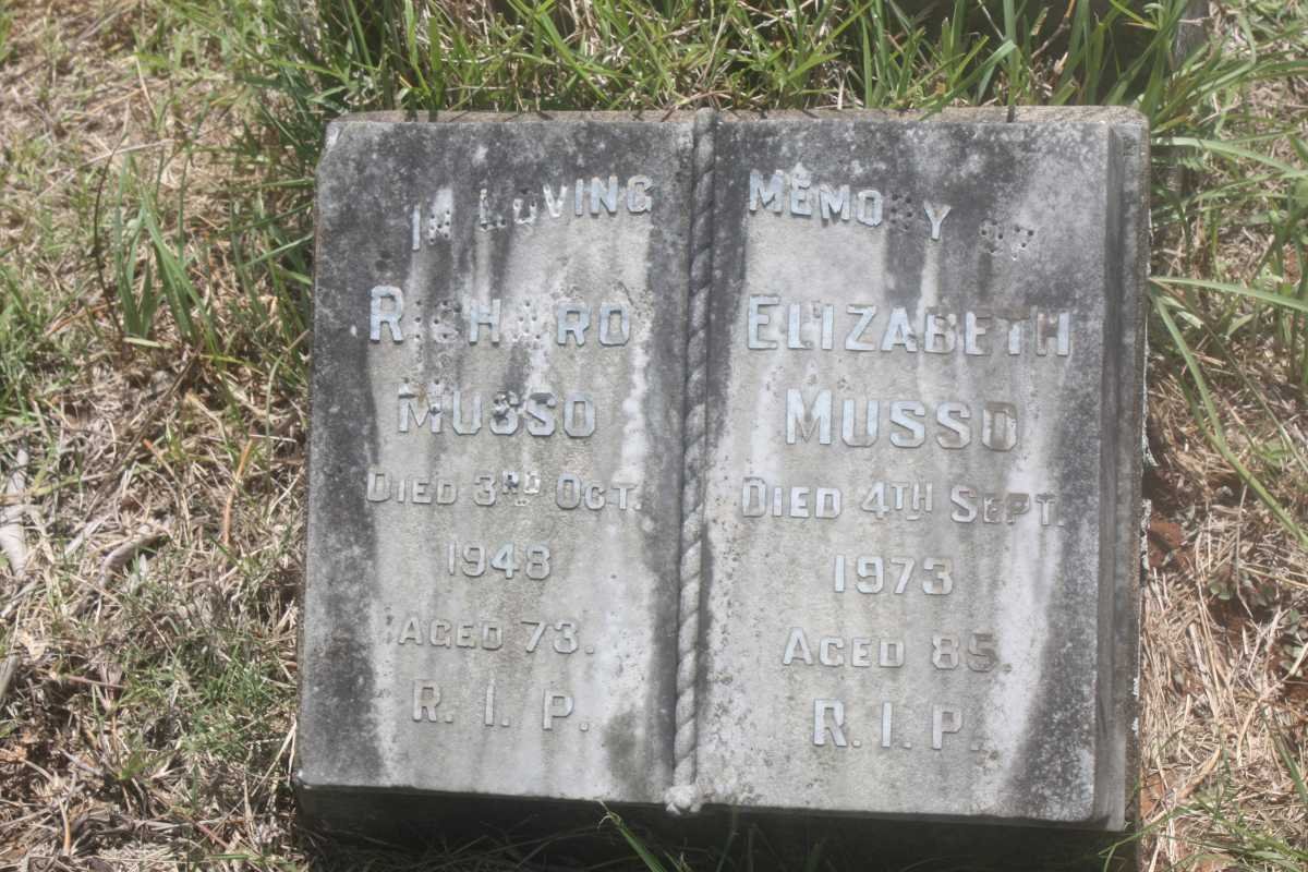 MUSSO Richard -1948 &amp; Elizabeth -1973