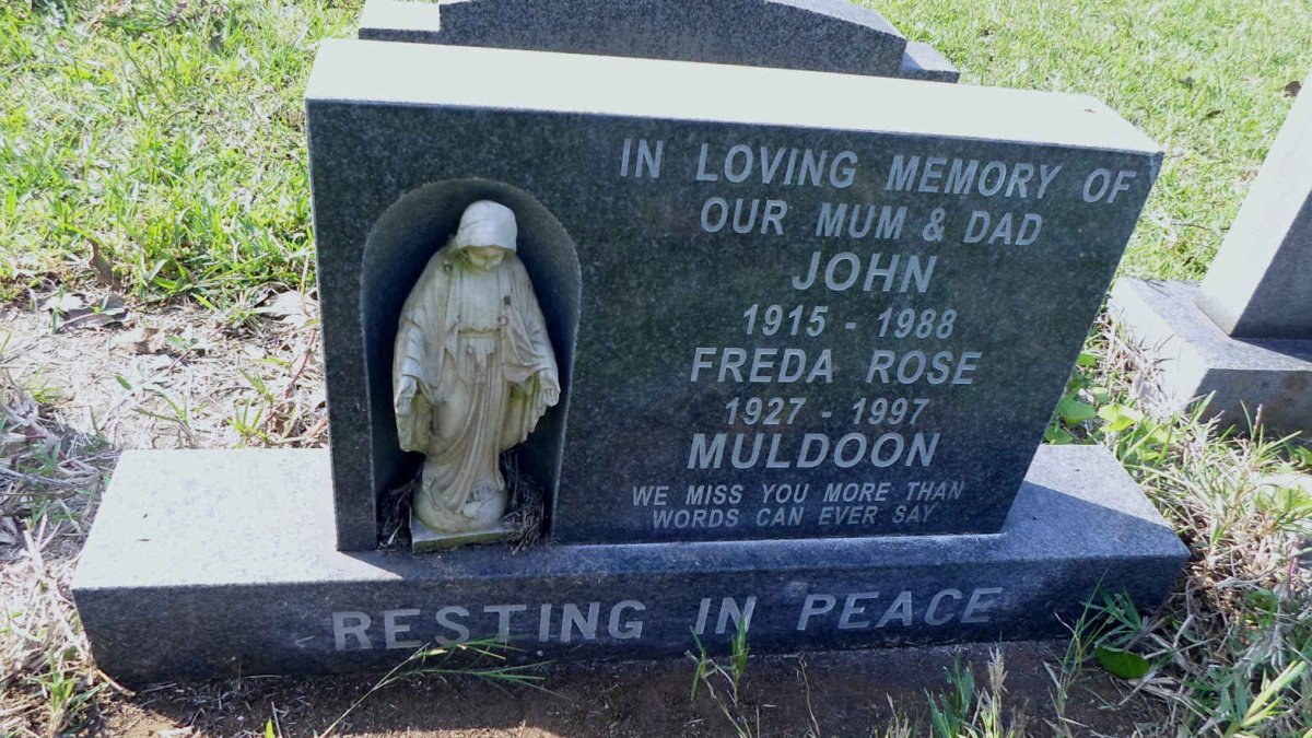 MULDOON John 1915-1988 &amp; Freda Rose 1927-1997