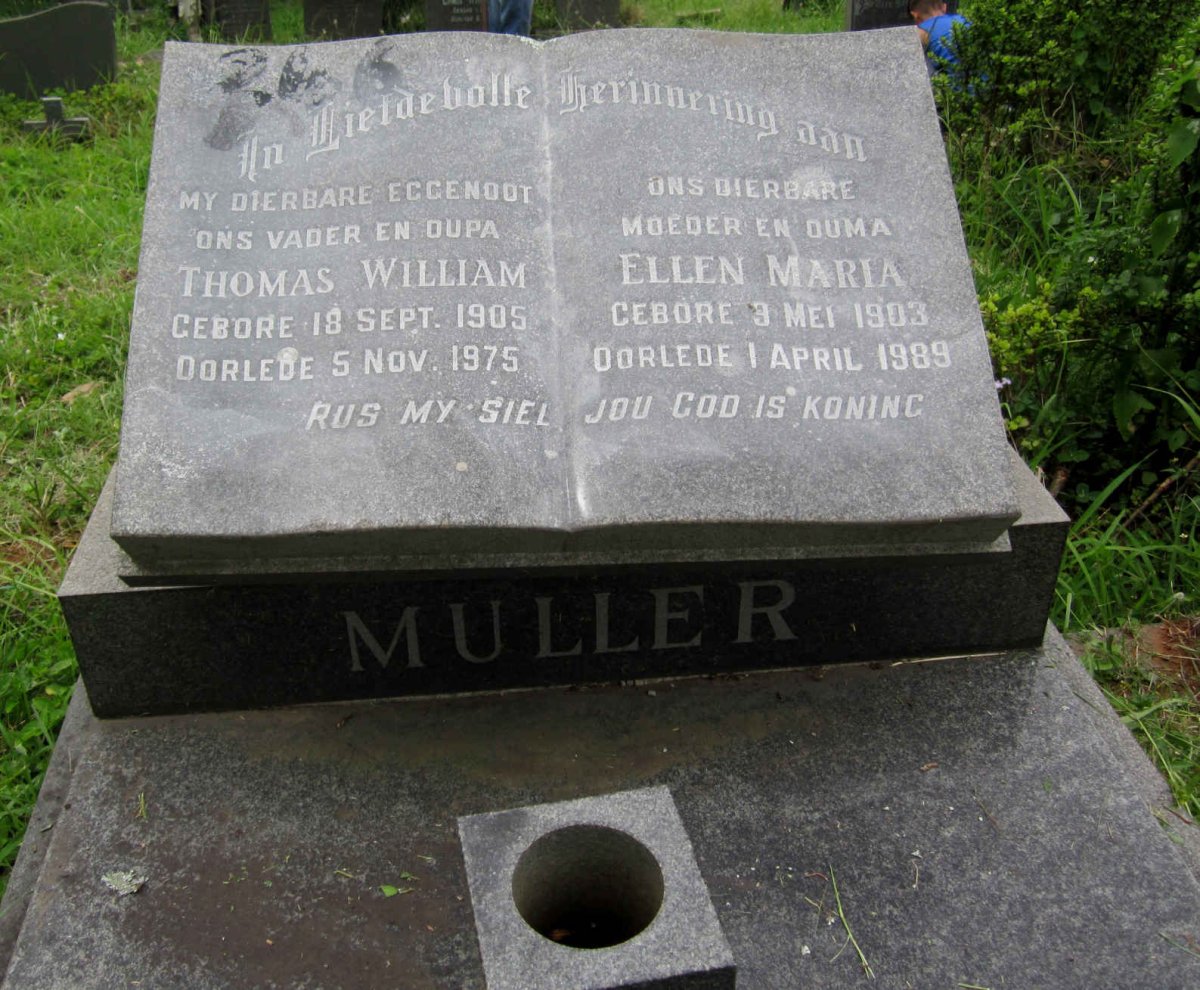 MULLER Thomas William 1905-1975 &amp; Ellen Maria 1903-1989