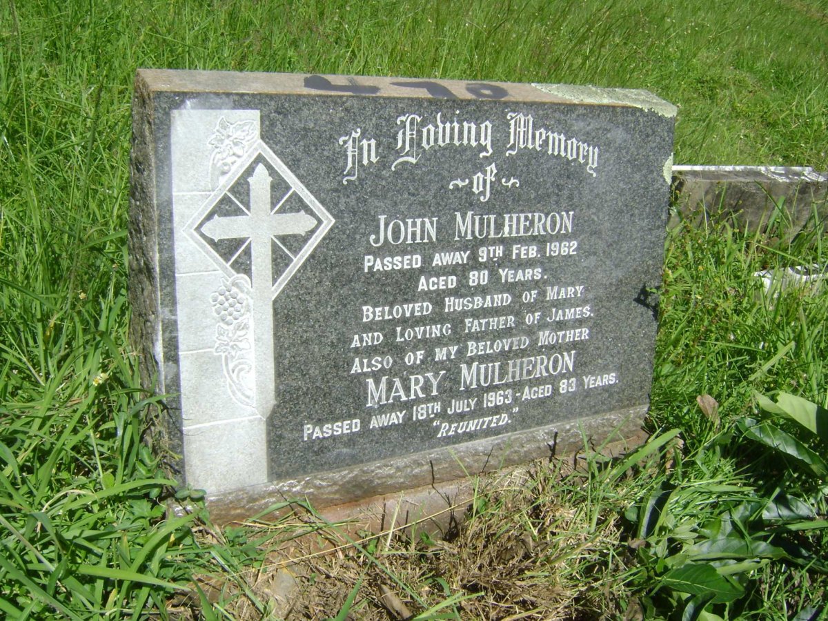 MULHERON John -1962 &amp; Mary -1963
