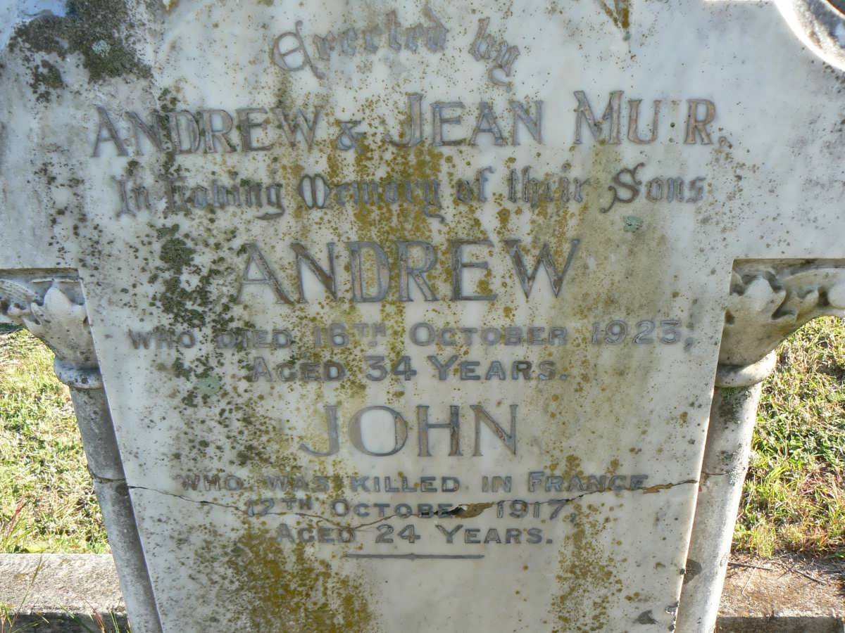 MUIR Andrew -1923 :: MUIR John -1917