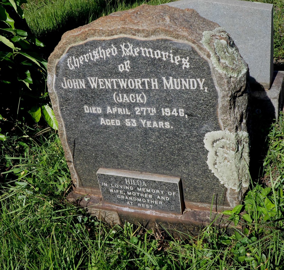 MUNDY John Wentworth -1946 &amp; Hilda
