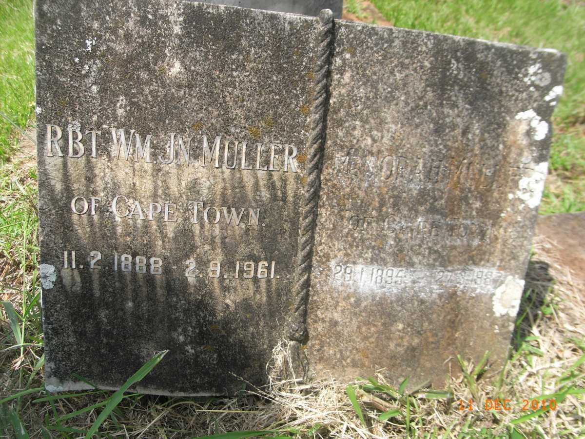 MULLER Rbt. Wm. Jn. 1888-1961 &amp; M. Norah 1895-1987