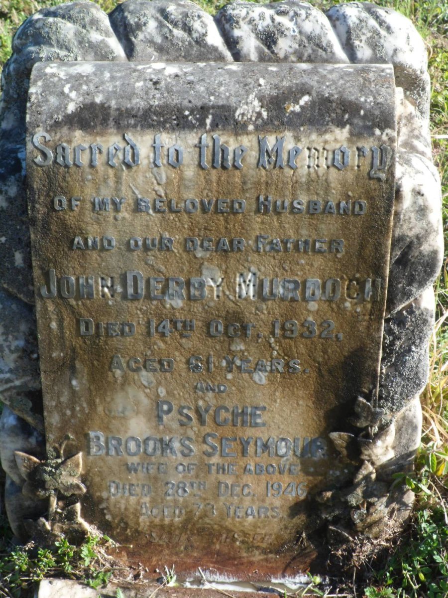 MURDOCH John Derby -1932 &amp; Psyche Brooks SEYMOUR -1946