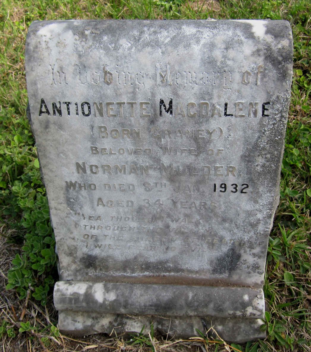 MULDER Antionette Magdalene nee GRANEY -1932
