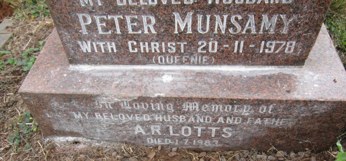 MUNSAMY Peter -1978 :: LOTTS A.R. -1983