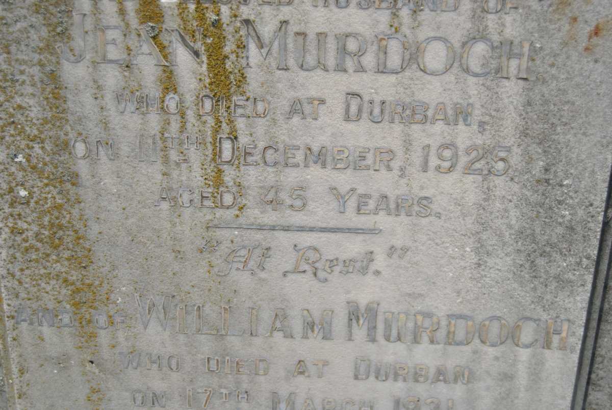 MURDOCH Mary -1918 :: MURDOCH David -1925 :: MURDOCH William -1931