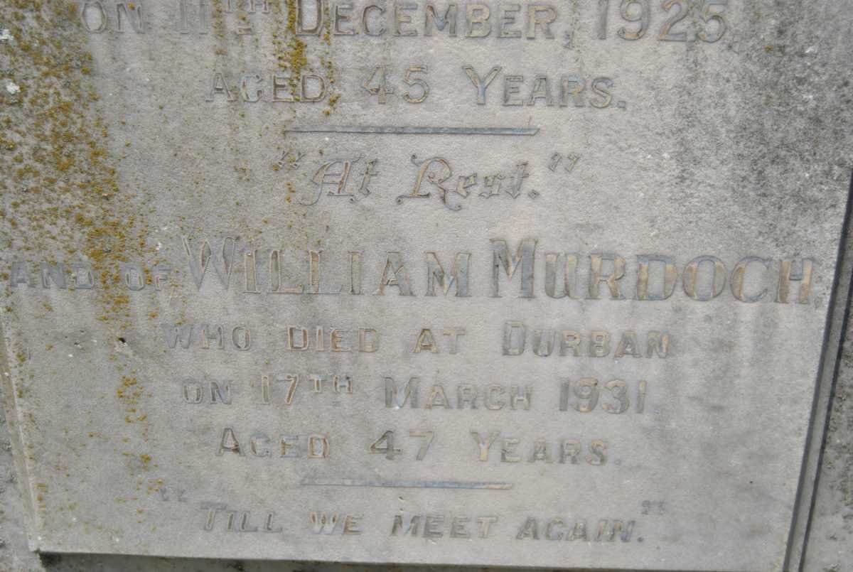 MURDOCH Mary -1918 :: MURDOCH David -1925 :: MURDOCH William -1931