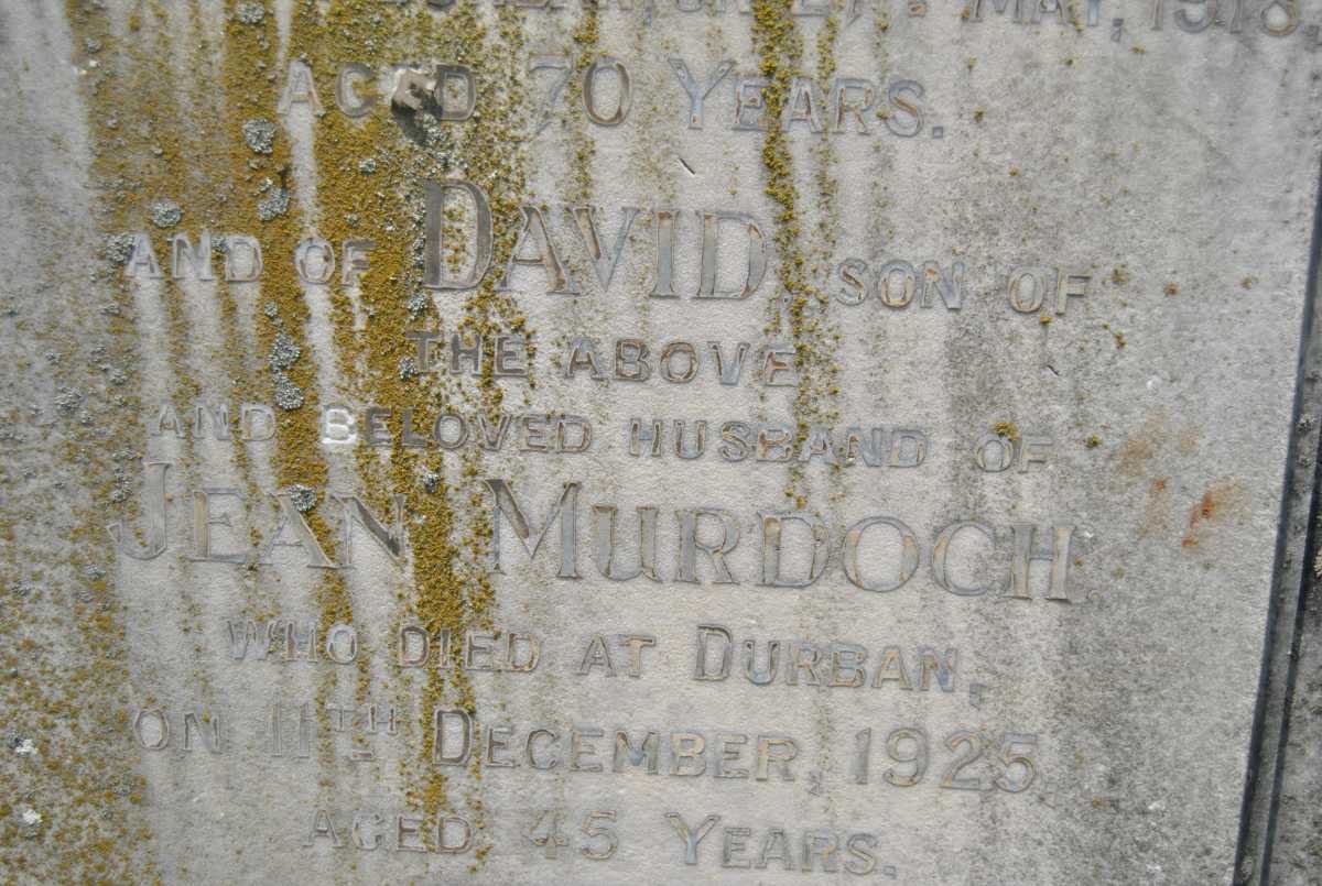 MURDOCH Mary -1918 :: MURDOCH David -1925 :: MURDOCH William -1931