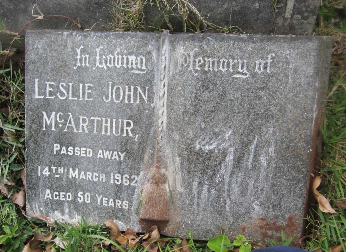 McARTHUR Leslie John -1962