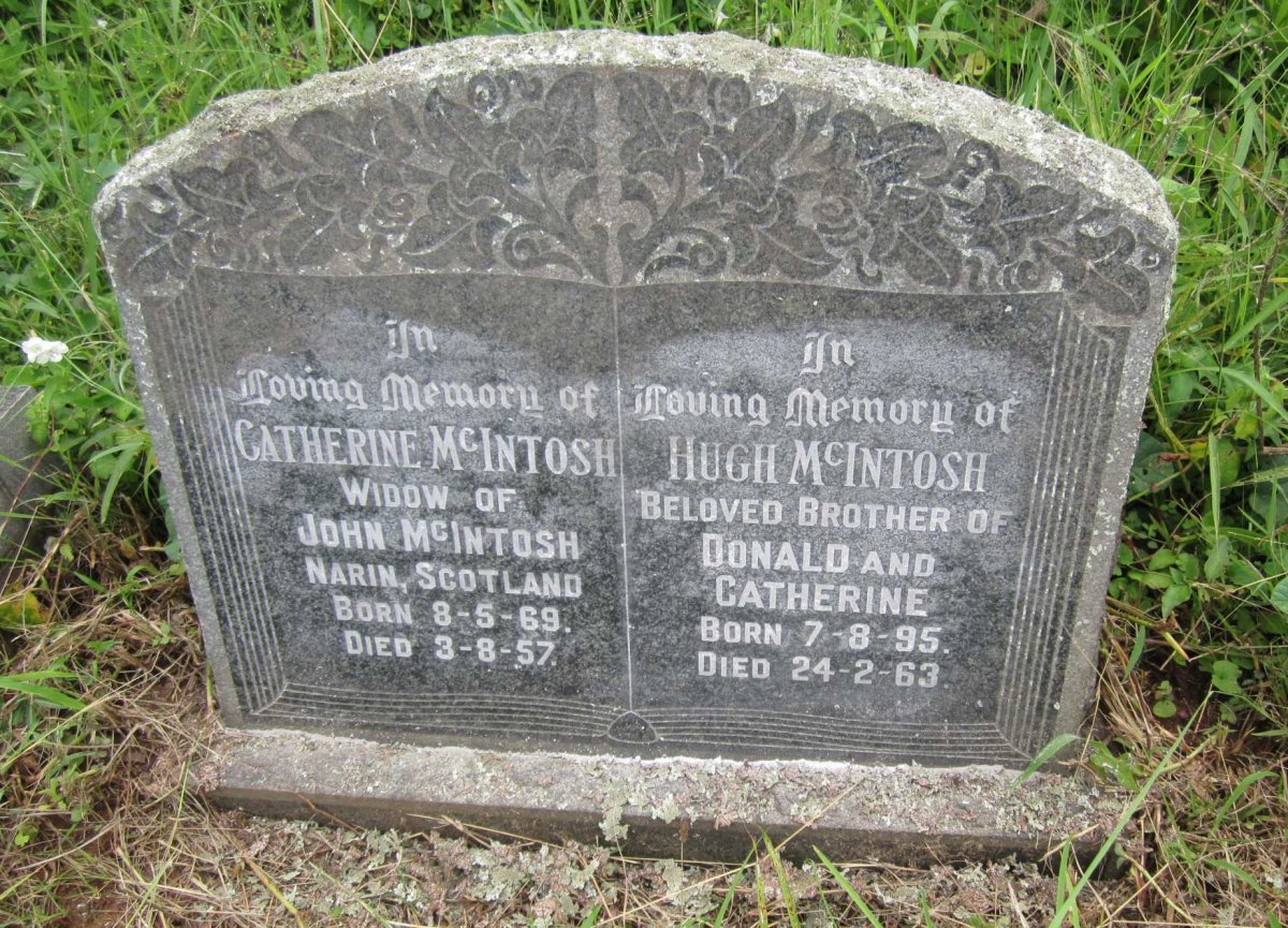 McINTOSH Catherine 1869-1957 :: McINTOSH Hugh 1895-1963