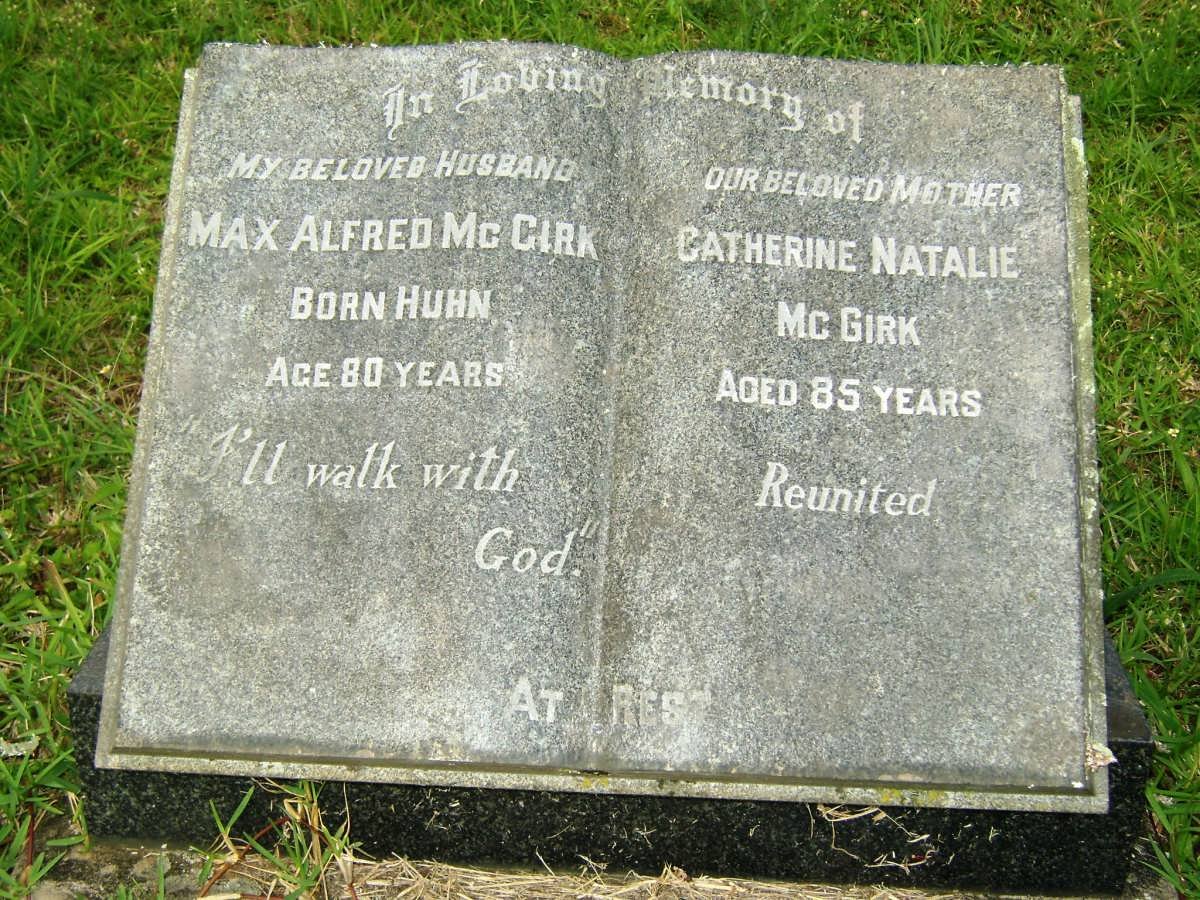 McGIRK Max Alfred born HUHN &amp; Catherine Natalie 