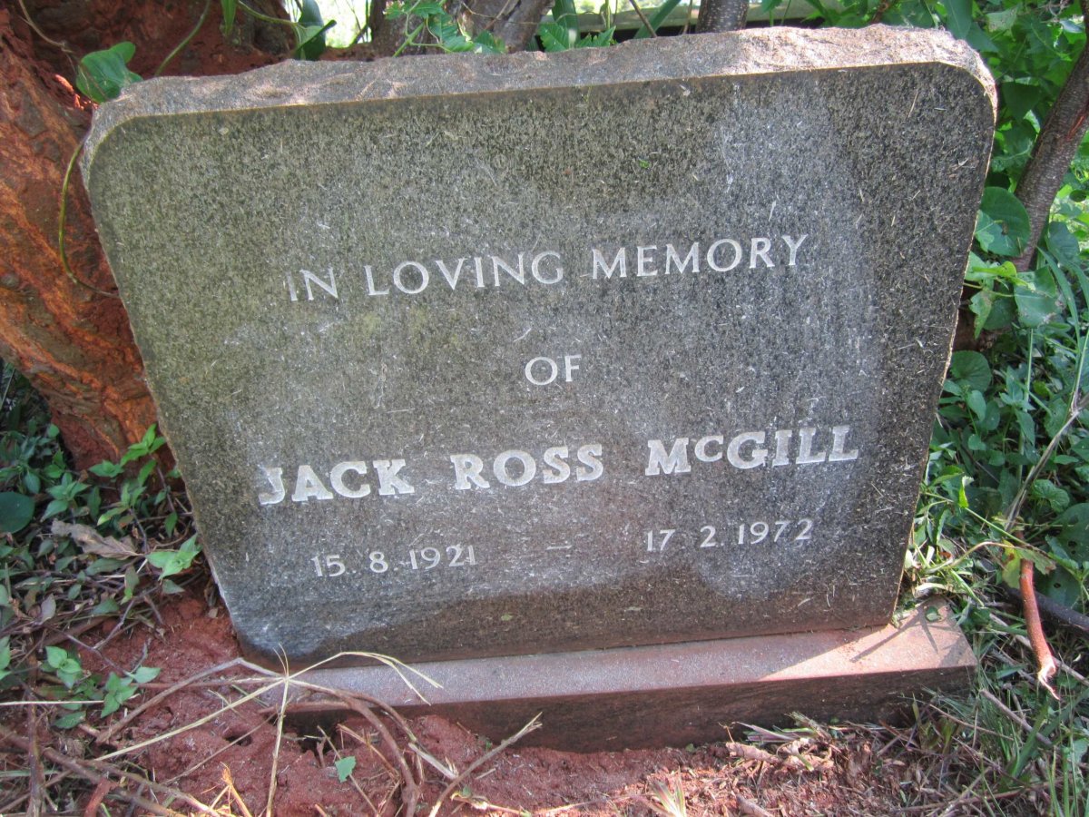 McGILL Jack Ross 1921-1972