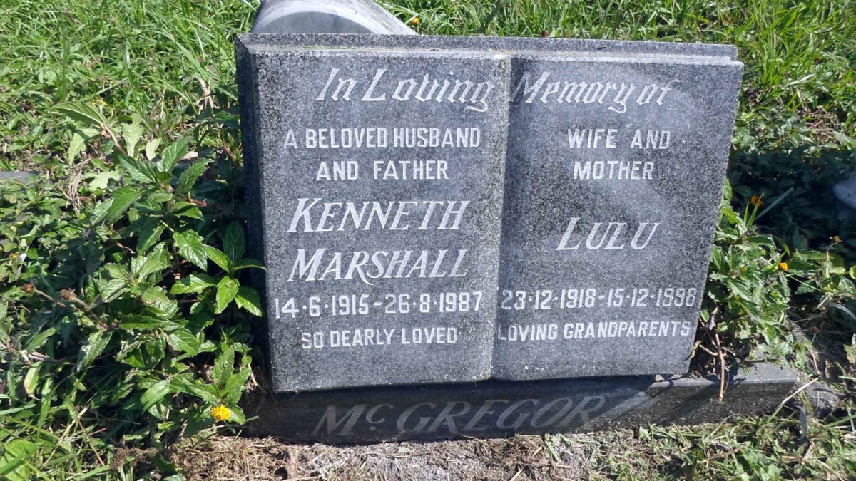 McGREGOR Kenneth Marshall 1915-1987 &amp; Lulu 1918-1998
