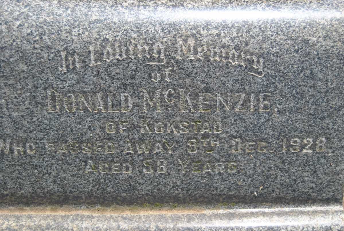 McKENZIE Donald -1928