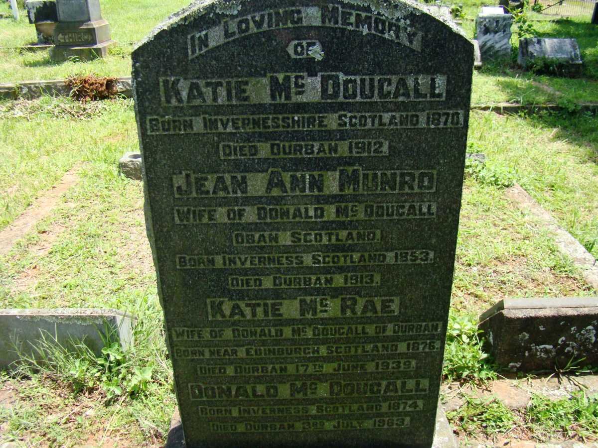 McDOUGALL Donald 1874-1963 &amp; Katie McRae 1876-1939 :: McDOUGALL Jean Ann Munro 1853-1913 :: McDOUGALL Katie 1870-1912