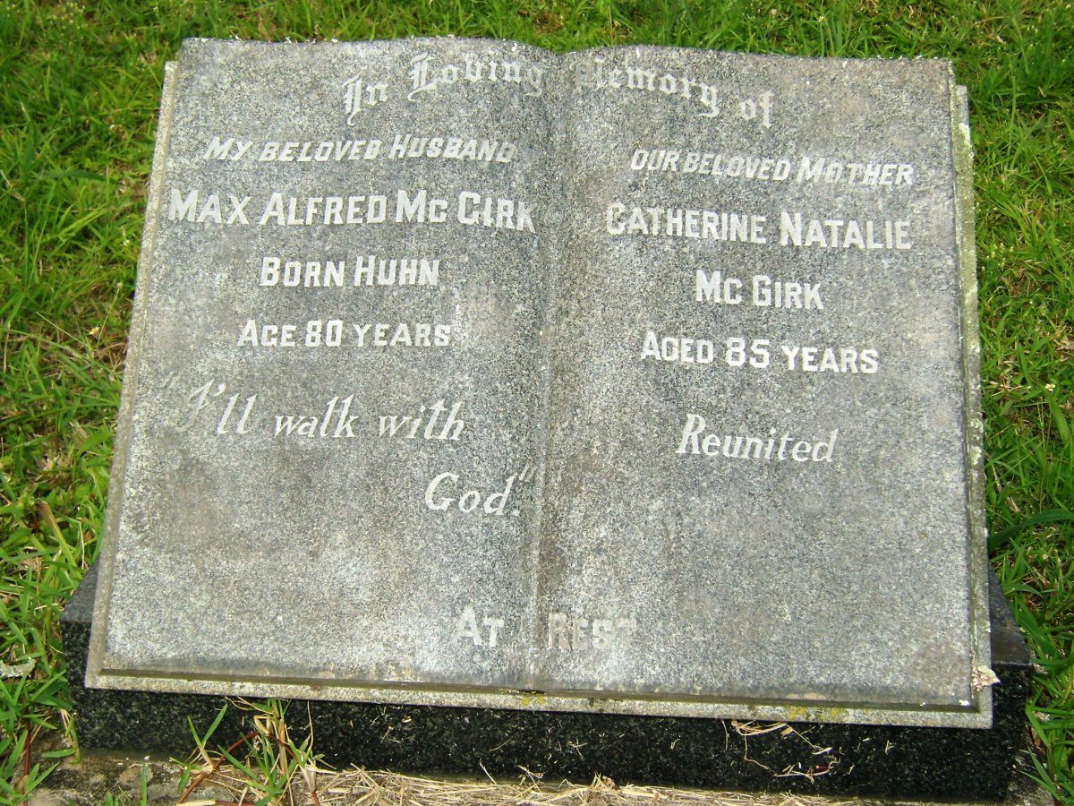 McGIRK Max Alfred &amp; Catherine Natalie
