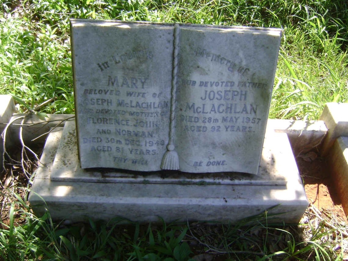 McLACHLAN Joseph -1957 &amp; Mary -1940
