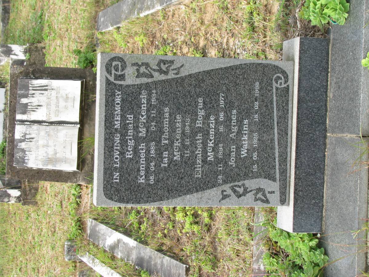 McKENZIE Reginald Kenneth 1885-1934 &amp; Elizabeth Bogue 1894-1977 :: McKENZIE Ian Thomas -1943 :: WATKINS Joan Agnes 1925-1998