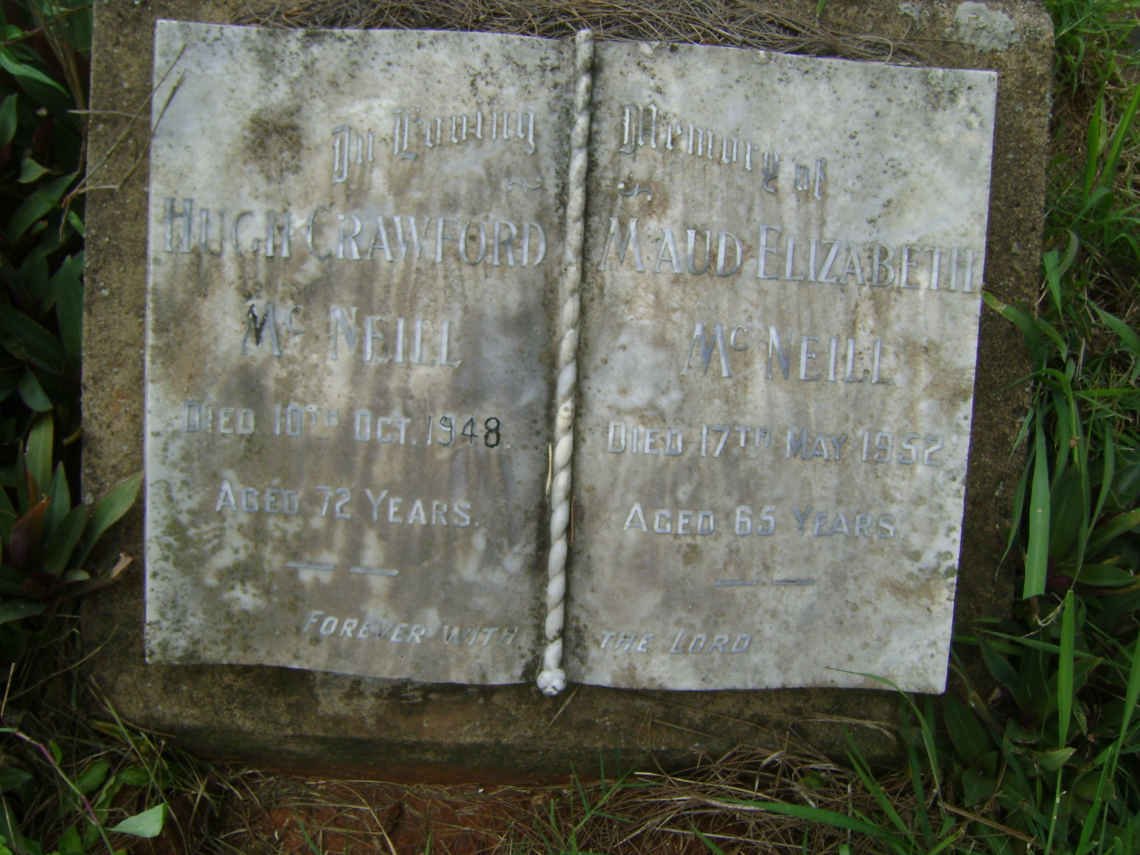 McNEILL Hugh Crawford -1948 &amp; Maud Elizabeth -1952