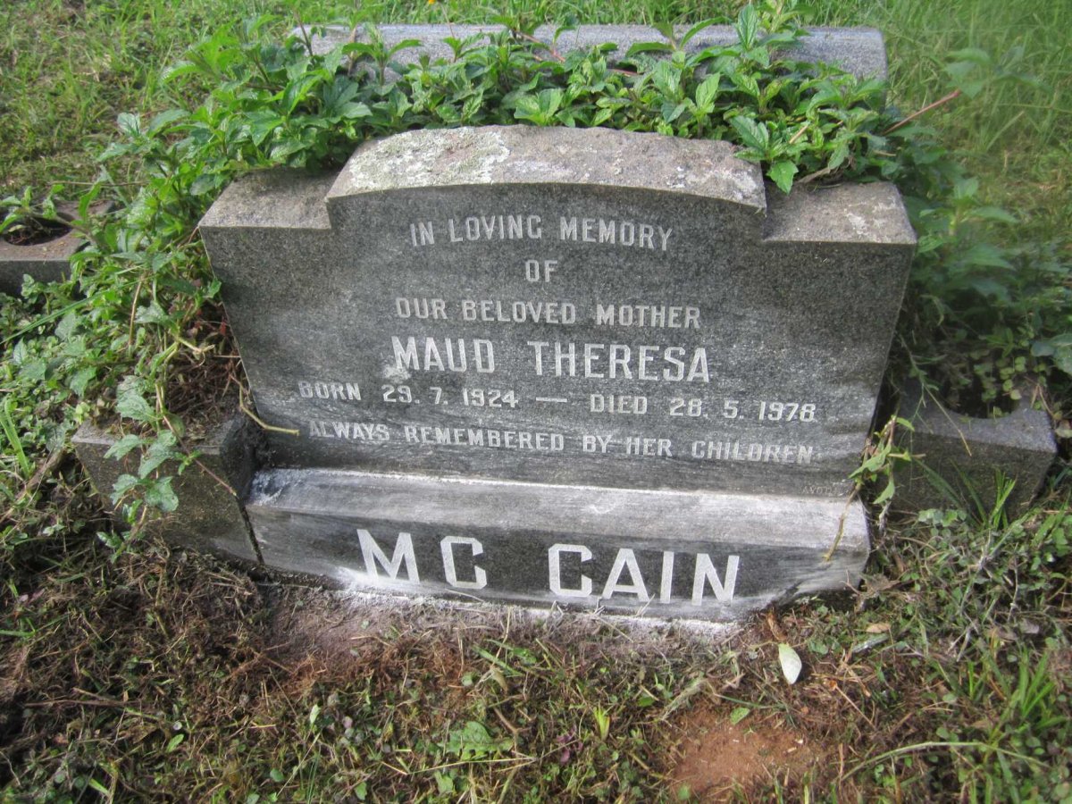 McCAIN Maud Theresa 1924-1978