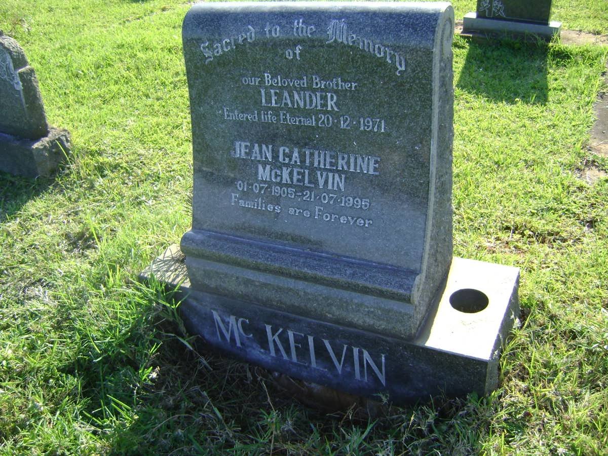 McKELVIN Jean Catherine 1905-1995 :: McKELVIN Leander -1971