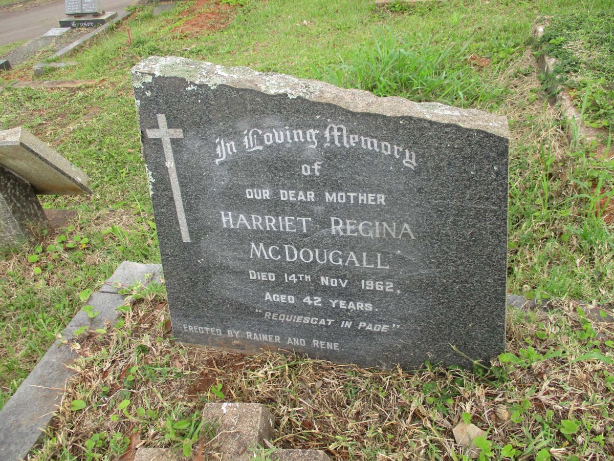 McDOUGALL Harriet Regina -1962