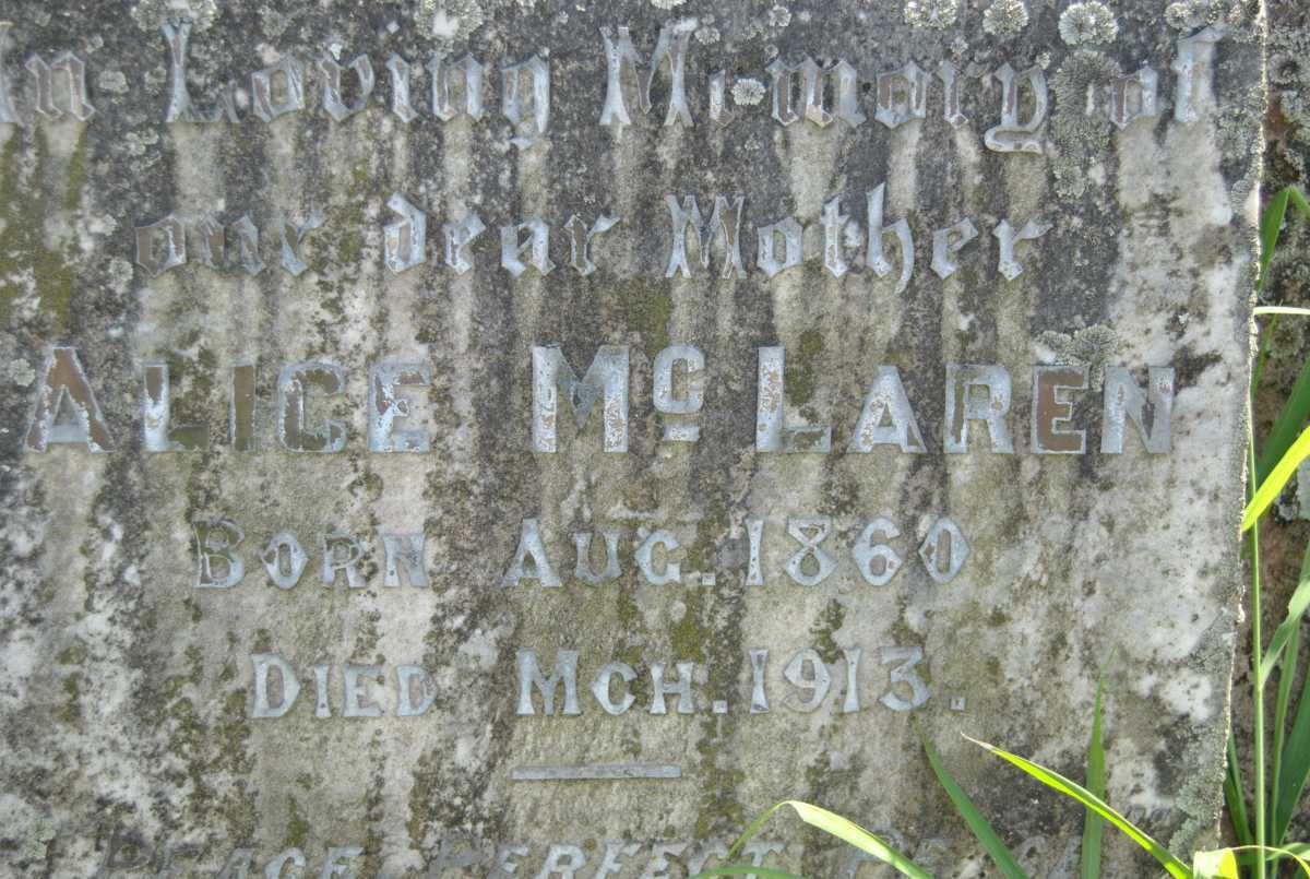 McLAREN Alice 1860-1913