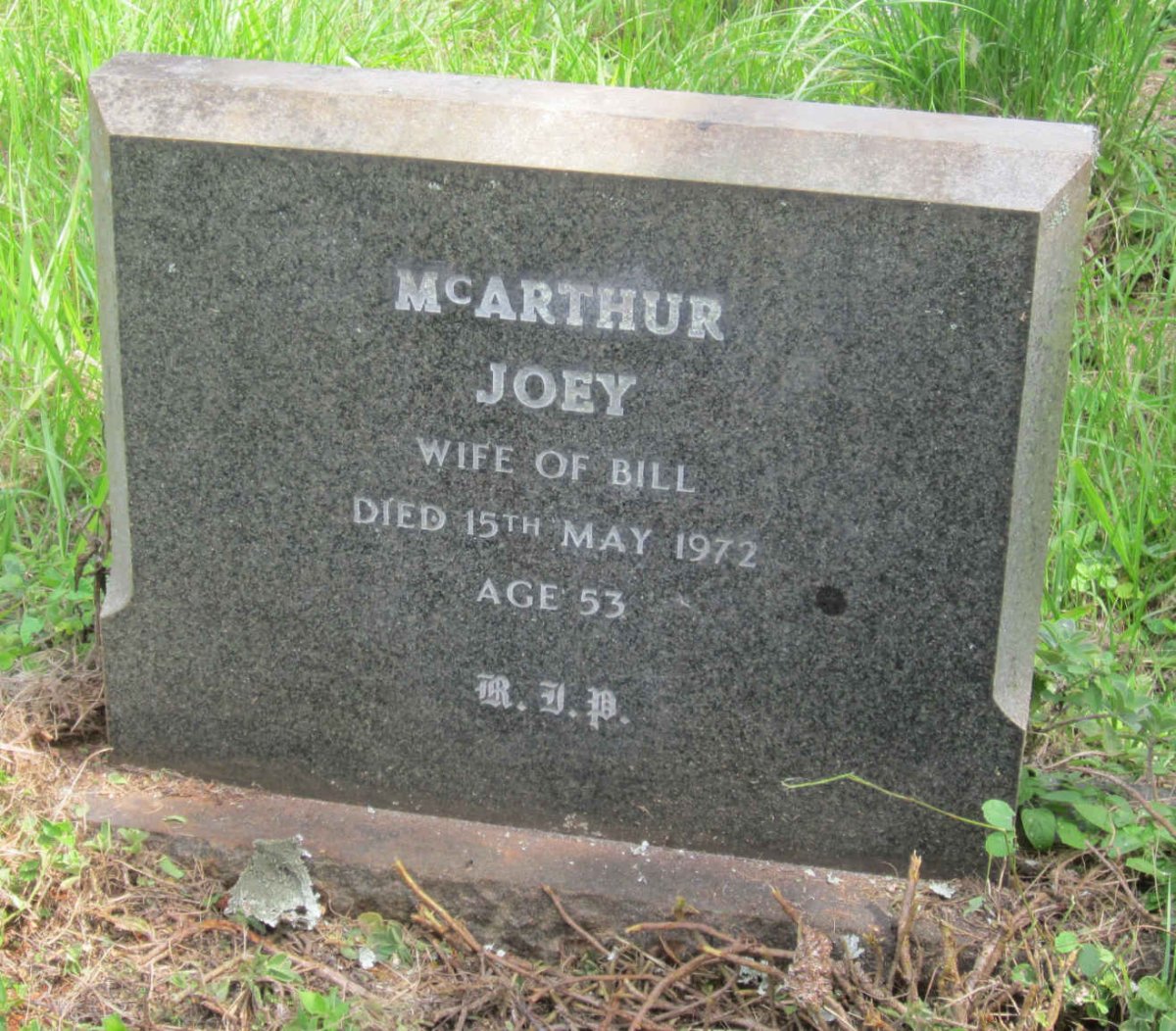 McARTHUR Joey -1972
