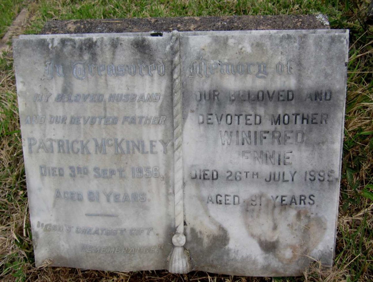 McKINLEY Patrick -1956 &amp; Winifred Jennie -1995