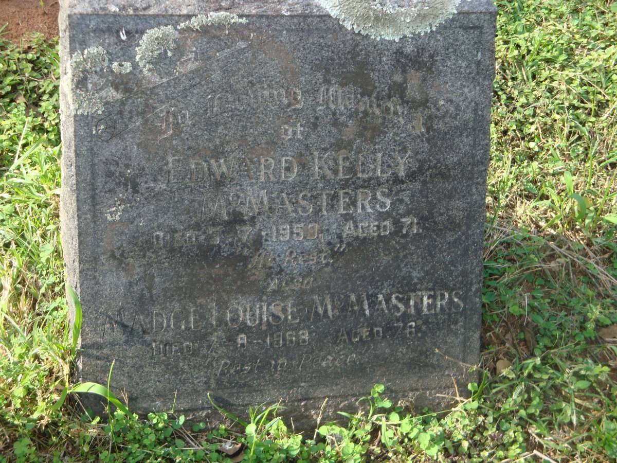 McMASTERS Edward Kelly -1959 &amp; Madge Louise -1963