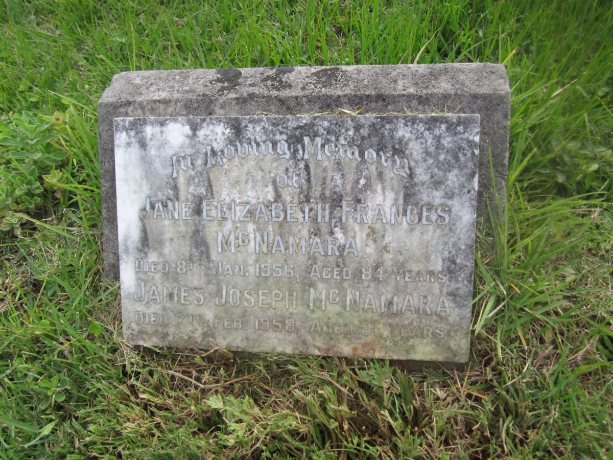 McNAMARA James Joseph -1958 &amp; Jane Elizabeth Frances -1956