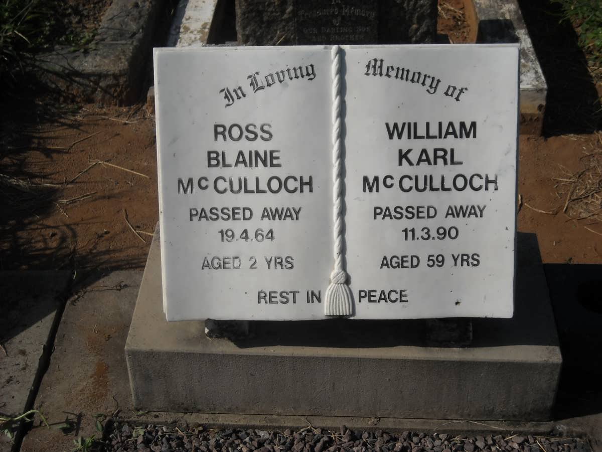 McCULLOCH William Karl -1990 :: McCULLOCH Ross Blaine -1964