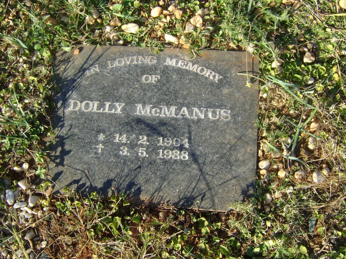 Mc MANUS Desmond Peter -1945 &amp; Dolly 1904-1988