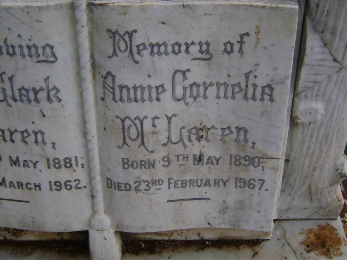 McLAREN Annie Cornelia 1890-1967