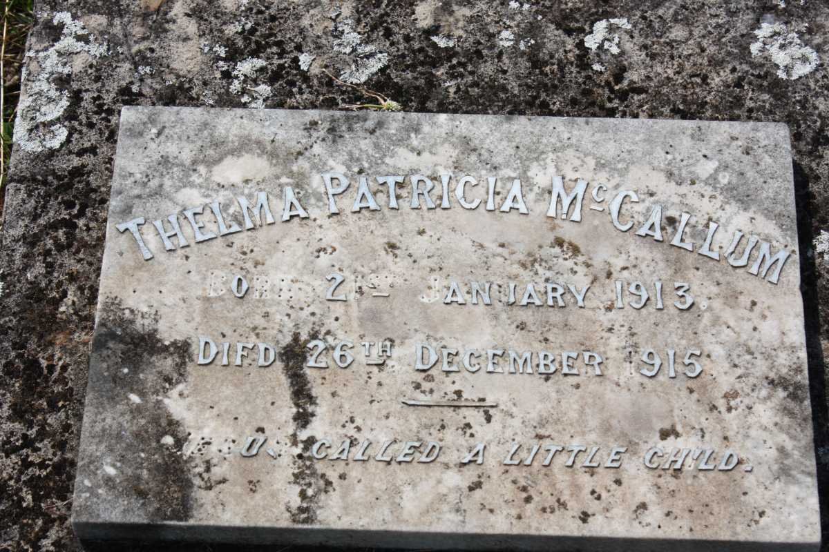 McCALLUM Thelma Patricia 1913-1915
