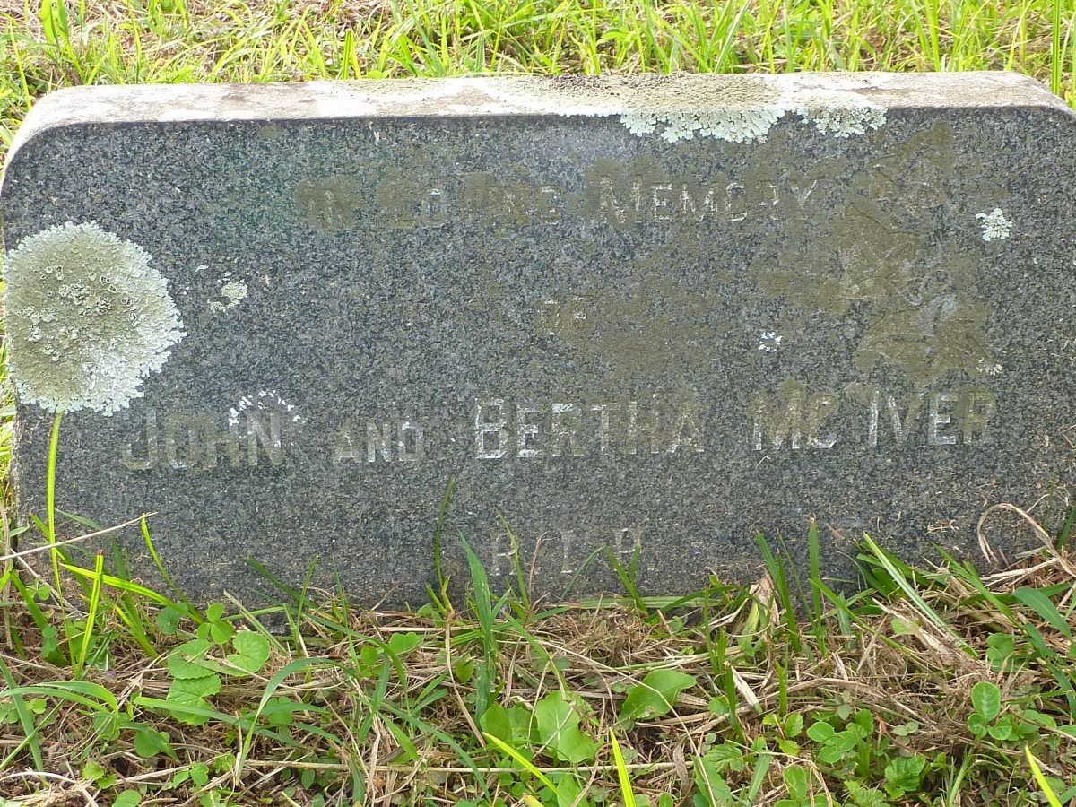 McIVER John -1947 &amp; Bertha -1968