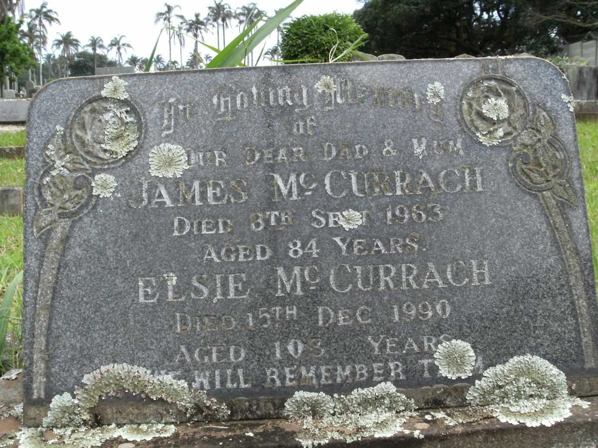 McCURRACH James -1963 &amp; Elsie -1990