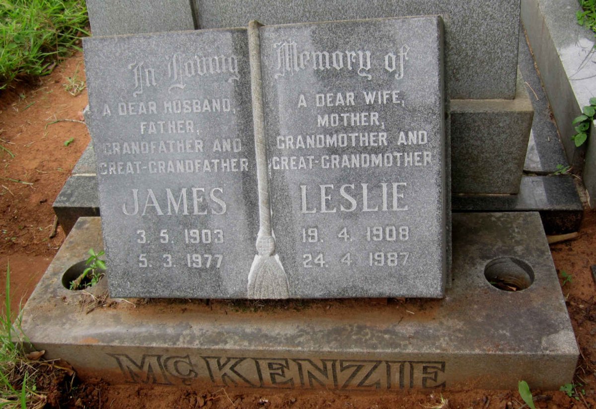 McKENZIE James 1903-1977 &amp; Leslie 1908-1987