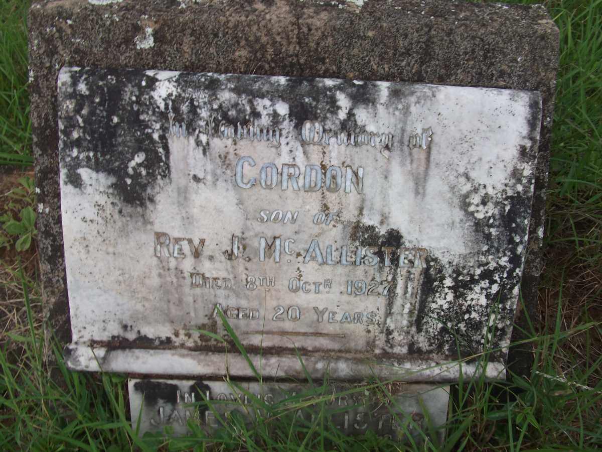 McALLISTER  Gordon -1927