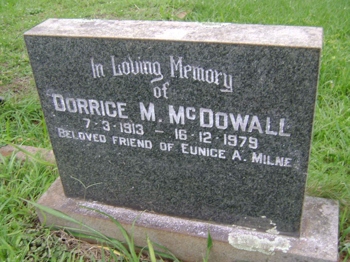 McDOWALL Dorrice M. 1913-1979