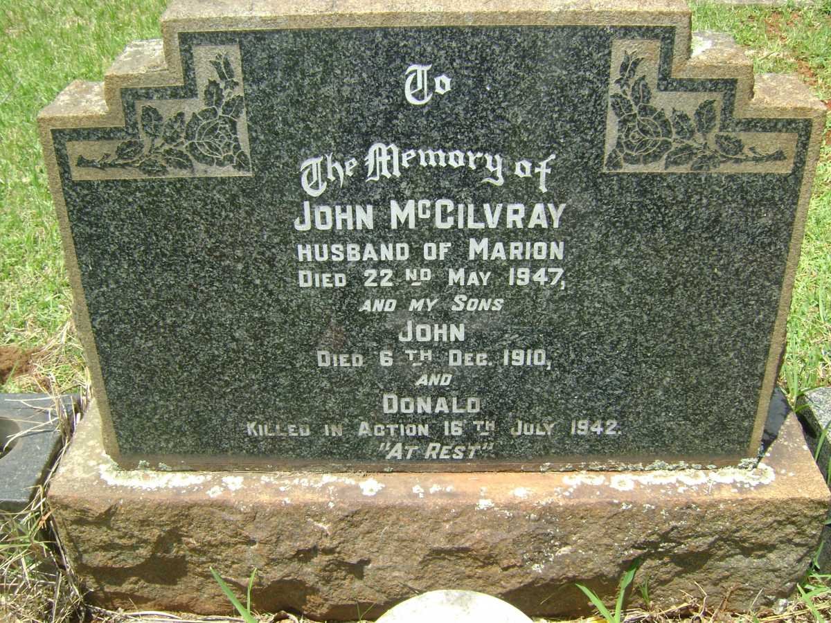 McGILVRAY John -1947 :: McGILVRAY John -1910 :: McGILVRAY Donald -1942