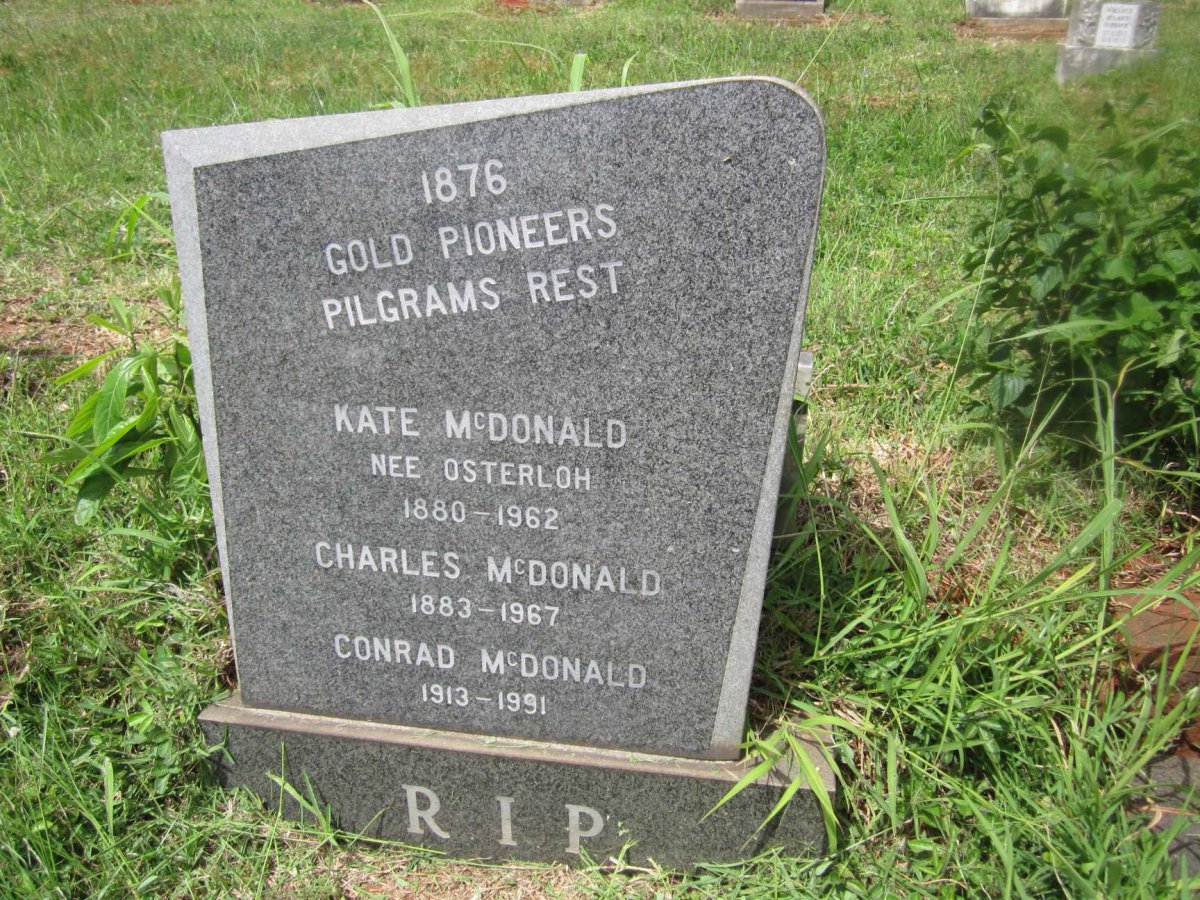 McDONALD Charles 1883-1967 &amp; Kate OSTERLOH 1880-1962 :: McDONALD Conrad 1913-1991