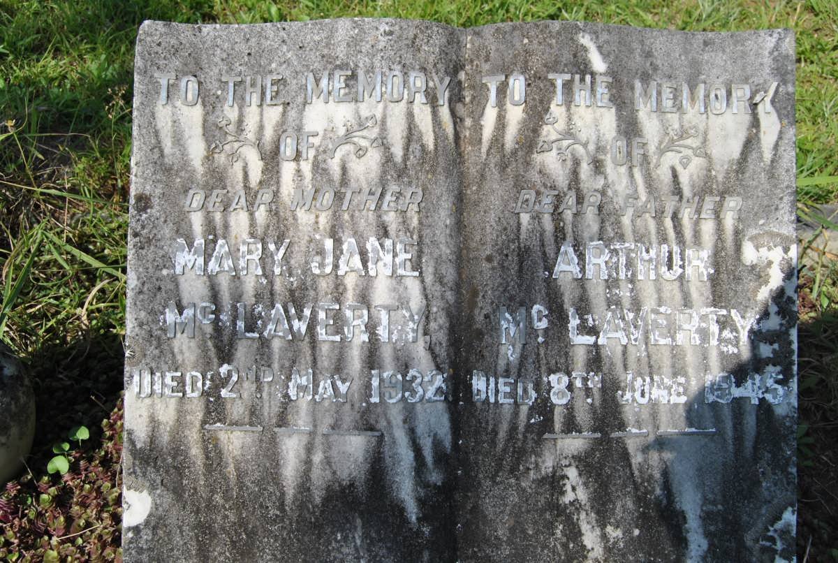 McLAVERTY Arthur -1945 &amp; Mary Jane -1932