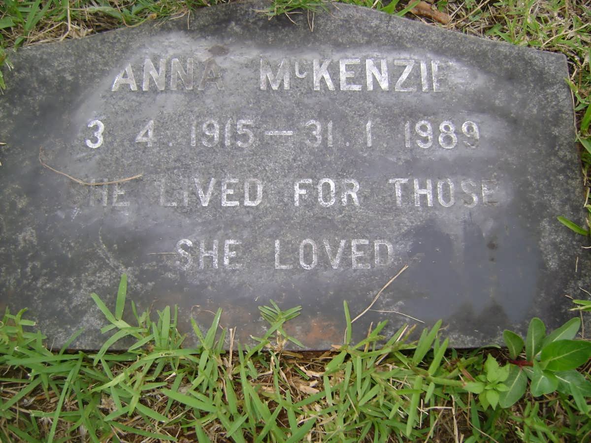 McKENZIE Anna 1915-1989